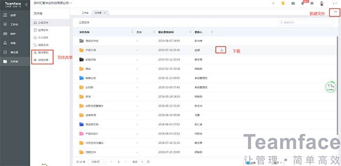 OA办公系统之下载管理，实现全体员工自由共享文件